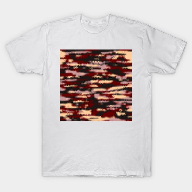 Maroon Wheat Camouflage T-Shirt by Tshirtstory